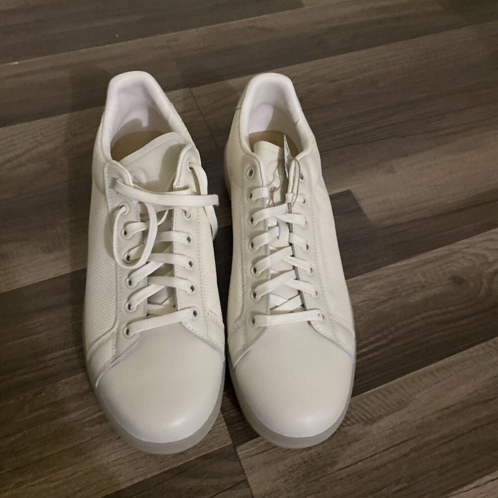 Adidas Go To Spikeless 1 Mens Size 12.5 Beige White New Golf Shoes Sneakers
